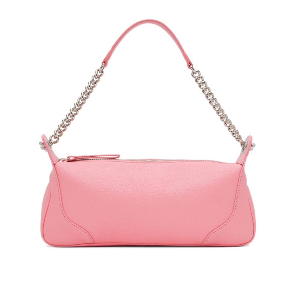 By Far Samira grained bag pink
